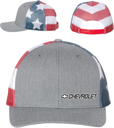 Americana Mesh Snapback Hat – RWB Stars & Stripes Trucker Cap - Officially Licensed for Chevrolet, Corvette, Mopar, Pontiac in Kuwait
