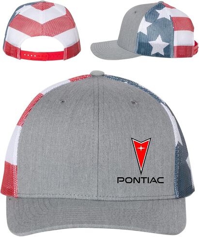 Americana Mesh Snapback Hat – RWB Stars & Stripes Trucker Cap - Officially Licensed for Chevrolet, Corvette, Mopar, Pontiac in Kuwait