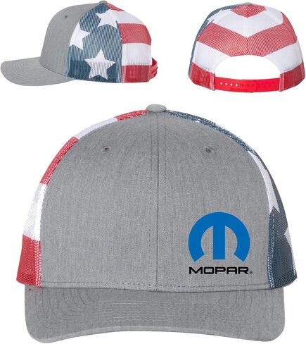Americana Mesh Snapback Hat – RWB Stars & Stripes Trucker Cap - Officially Licensed for Chevrolet, Corvette, Mopar, Pontiac in Kuwait