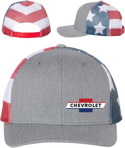 Americana Mesh Snapback Hat – RWB Stars & Stripes Trucker Cap - Officially Licensed for Chevrolet, Corvette, Mopar, Pontiac in Kuwait