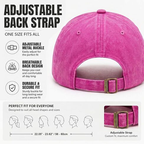 Washed Vintage Dad Hat, Adjustable Unisex Baseball Cap for Daily Use in Kuwait