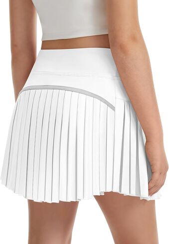 DOCUMO Pleated Skirts for Girls with Pocket Shorts Girls Athletic Golf Tennis Skorts Hight Waisted Skirts for Running Casual in Saudi Arabia