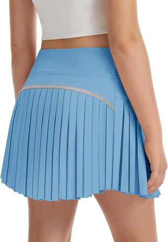 DOCUMO Pleated Skirts for Girls with Pocket Shorts Girls Athletic Golf Tennis Skorts Hight Waisted Skirts for Running Casual in Saudi Arabia
