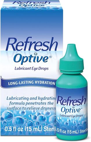 REFRESH OPTIVE Lubricant Eye Drops Artificial Tears, 0.5 fl oz (15 mL) in Kuwait