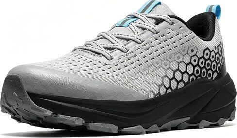 Men's Wide Trail Running Shoes Comfortable Cushioned Hiking Walking Shoes with Arch Support Stability Non Slip Workout Cross Training Sneakers in Saudi Arabia