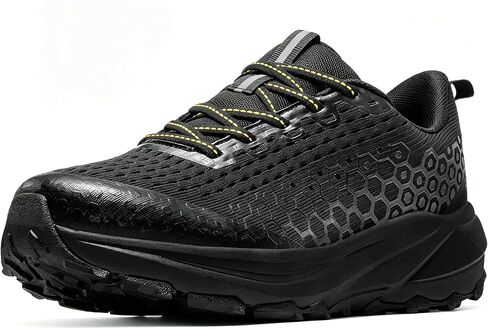 Men's Wide Trail Running Shoes Comfortable Cushioned Hiking Walking Shoes with Arch Support Stability Non Slip Workout Cross Training Sneakers in Kuwait