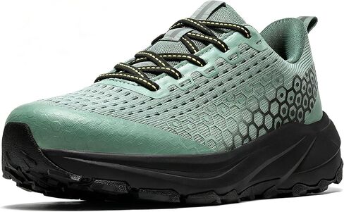 Men's Wide Trail Running Shoes Comfortable Cushioned Hiking Walking Shoes with Arch Support Stability Non Slip Workout Cross Training Sneakers in Kuwait