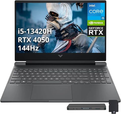 HP Victus 15.6" 144Hz FHD Gaming Laptop,AMD Ryzen 5 7535HS,16GB DDR5 RAM,512GB SSD,AMD Radeon RX 6550M,Beats RTX 2050,Backlit Keyboard,Windows11 Home, Mica Silver in Saudi Arabia