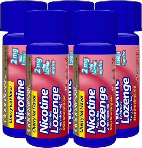 Mini Nicotine Polacrilex Lozenge, 2 mg (Nicotine), Stop Smoking Aid, Cherry Ice Flavor in Kuwait
