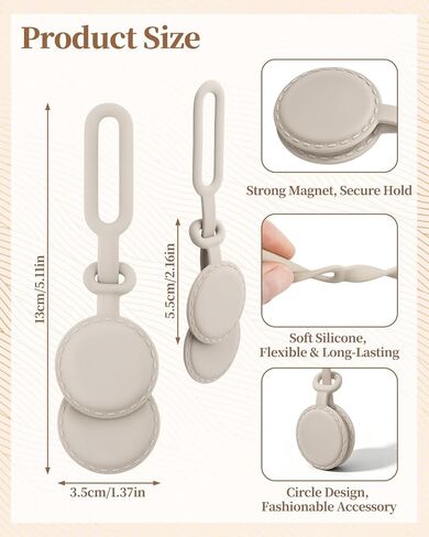 Magnetic Hat Clip for Travel on Bag, Soft Silicone Hat Holder with Adjustable Strap, Strong Magnet for Beach Hats & Straw Hats, Portable Vacation Outdoor Essentials, Light Coffee in Saudi Arabia