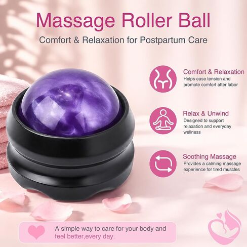 Postpartum Essentials Kit, Postpartum Recovery Set with Peri Bottle, Ice Pads, Perineal Care Foam, Cooling Pad Liners, Disposable Underwear, Labor Socks & Massage Roller,Labor Delivery Gift for Women in Saudi Arabia