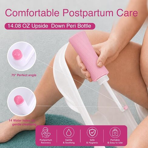 Postpartum Essentials Kit, Postpartum Recovery Set with Peri Bottle, Ice Pads, Perineal Care Foam, Cooling Pad Liners, Disposable Underwear, Labor Socks & Massage Roller,Labor Delivery Gift for Women in Saudi Arabia