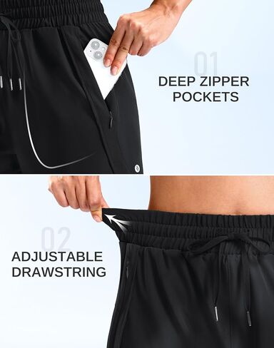 SANTINY Women's 5'' Running Shorts with 2 Zipper Pockets Lightweight Quick Dry Gym Workout Athletic Shorts for Women in Kuwait
