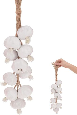 Folmywy Artificial Ceramics Pepper Decorative Hanging Fake Peppers String Green Yellow Red Realistic Chili Vegetable Decoration for Kitchen Farmhouse Home Pendant Wall Cabinet Decor in Saudi Arabia