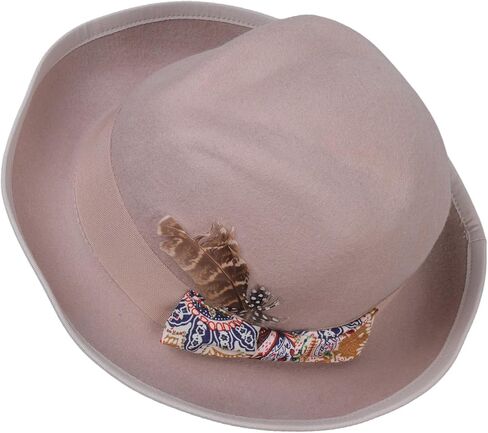 Fashion Fedoras Hat for Women with Bowknot Belt Panamas Magicians Wool Top Roleplay Costume Dress Up Outdoor in Saudi Arabia