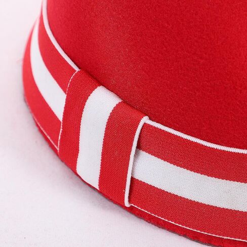 Abaodam Wide Brim Fedora Hat Christmas Cowgirl Hat for Women Men, British Style Two-Tone Red White Woolen Jazz Cap, 56-58cm Party and Holiday Accessory in Kuwait