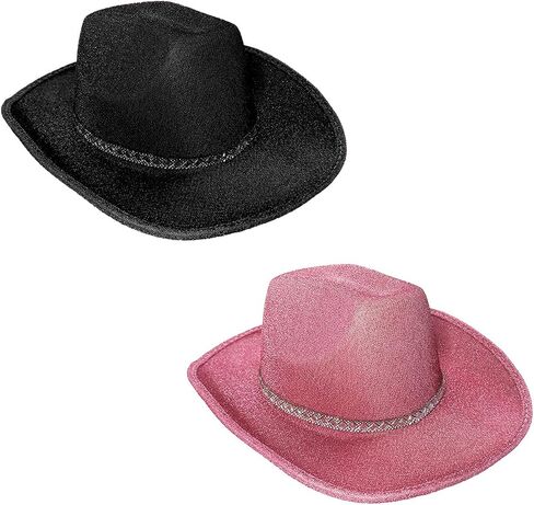 Wedding Party Cowgirl Hat with Rhinestone Fringe Brim Bridal Western Shinning Fedoras Sunproof Hats for Bachelorette in Saudi Arabia