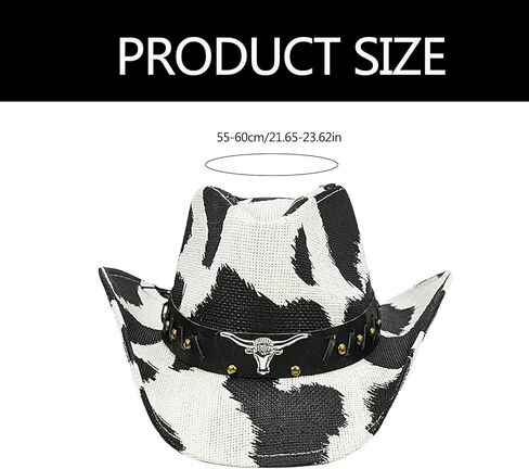 Travel Sun Hat Circus Show Winter Cow Pattern Fedoras with Sweat Absorbent for Casual Daily Wear Wide Border in Saudi Arabia