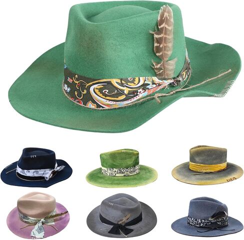 Distressed Ethnic Wool Hat with Distressed Detail Trendy and Comfortable for Men and Women Unique Wool Hat in Saudi Arabia