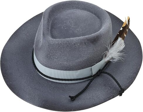 Distress Fedoras Hat for Male Women Party with Belt Roleplay Costume Cowboy Hats HippiesHat Stage Costume in Saudi Arabia