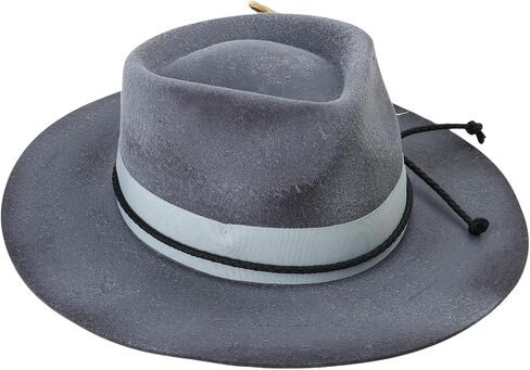 Distress Fedoras Hat for Male Women Party with Belt Roleplay Costume Cowboy Hats HippiesHat Stage Costume in Saudi Arabia