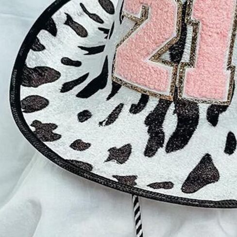 21 Cowboy Hat Birthday Cow Print Cowgirl Cow Print Fedoras Fedora Hats for Men in Saudi Arabia