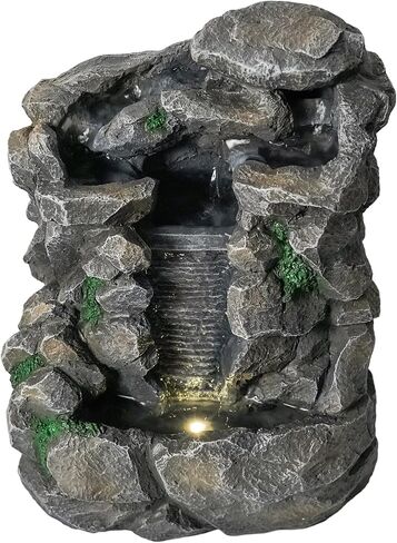 Waterfall Fountain Indoor Water Fall Theme Tabletop Zen Fountain for Home Decor Desk Fountain for Relaxation Meditation(Waterfall) in Saudi Arabia