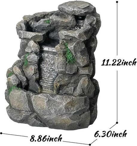 Waterfall Fountain Indoor Water Fall Theme Tabletop Zen Fountain for Home Decor Desk Fountain for Relaxation Meditation(Waterfall) in Saudi Arabia