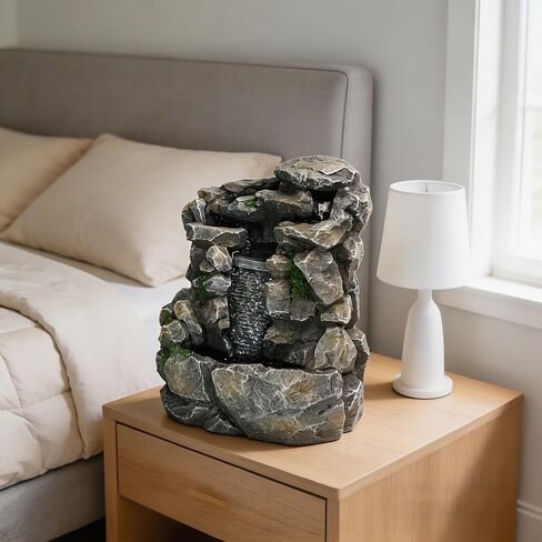 Waterfall Fountain Indoor Water Fall Theme Tabletop Zen Fountain for Home Decor Desk Fountain for Relaxation Meditation(Waterfall) in Saudi Arabia