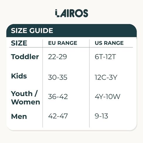 Lairos AFO Socks for Kids - 90% Cotton, Highly Stretchy, No Threads Inside, Solid Colors & Prints in Kuwait