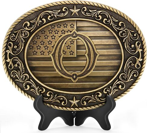 Superkred Western Belt Buckle for Men, Cowboy Initial Accessory for Women,Letters ABCDJMR to Z(Bronze) in Saudi Arabia