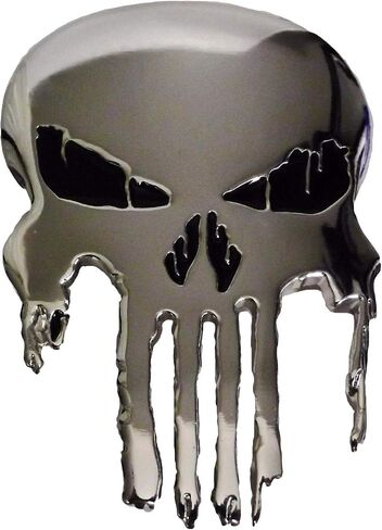 The Punisher Superhero Skull Silvertone Metal Enamel Belt Buckle in Saudi Arabia