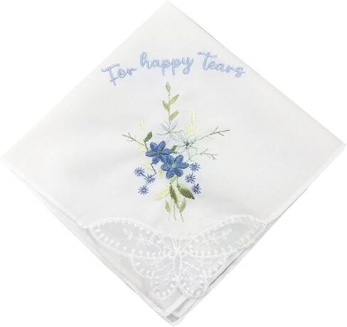 Happy Tears Handkerchief for Bride,Wedding Party Accessory Bridesmaid bridal shower gifts in Saudi Arabia
