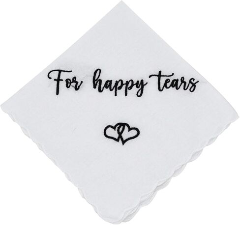 Happy Tears Handkerchief for Bride,Wedding Party Accessory Bridesmaid bridal shower gifts in Saudi Arabia