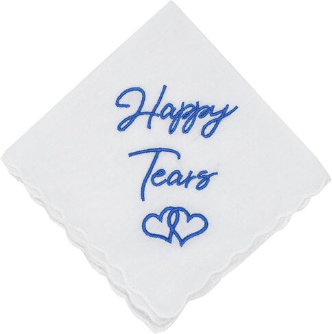 Happy Tears Handkerchief for Bride,Wedding Party Accessory Bridesmaid bridal shower gifts in Saudi Arabia