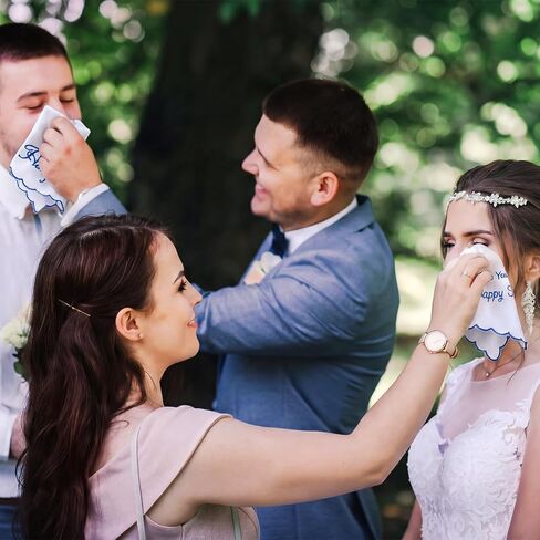 24 حزمة هدايا لحفلات الزفاف للضيوف بكميات كبيرة من أجل دموعك السعيدة، مناديل مغلف فردي شيء أزرق هدايا للعروس وحفلات الزفاف وحفلات الزفاف وحفلات الذكرى السنوية للتخرج in Kuwait