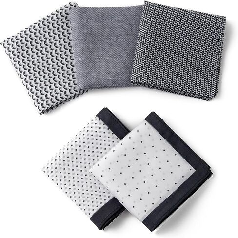 Business Handkerchiefs for Men,100% Pure Cotton Handkerchiefs,Assorted Color,5 Pieces in Saudi Arabia