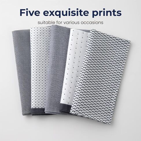 Business Handkerchiefs for Men,100% Pure Cotton Handkerchiefs,Assorted Color,5 Pieces in Saudi Arabia