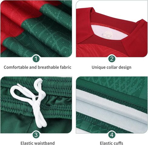 Boys Soccer Jerseys, 2022 Kids' Soccer Jersey #7,Training Uniform for Kids Football Youth Jerseys Gift Kit Set 4 Piece in Kuwait