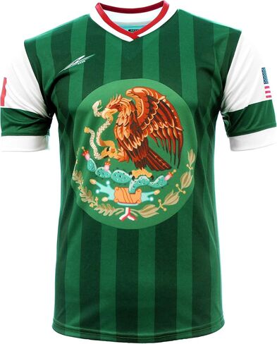 ARZA Sports Youth Mexico–USA Dual Flag Fan Jersey – Short Sleeve Patriotic Performance Shirt in Saudi Arabia