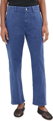 بنطال AG Jeans Analeigh متوسط ​​الارتفاع باللون الأزرق البحري الكبريتي المحيط الهادئ in Kuwait