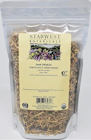 Starwest Botanicals Organic Honeysuckle Flowers, 4 Ounces in Kuwait