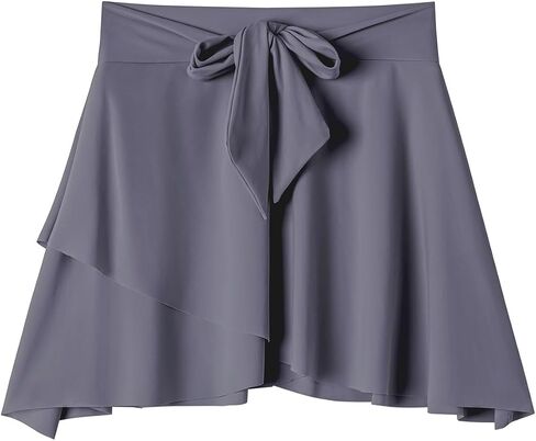 TOCONFFON Women Gym Flowy Ballet Cover Up Skirt Opaque Wrap Yoga Skirt with Deco Strap for Swimsuit Beach Tankini Gift-Ready in Kuwait