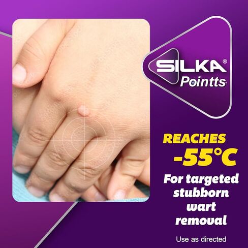 Silka Pointts Wart Remover Freeze Off, At-Home Cryotherapy Freezer for Common and Plantar Warts on Hands and Feet, Designed for Safe and Easy Wart Removal with 12 Precision Applicators in Saudi Arabia