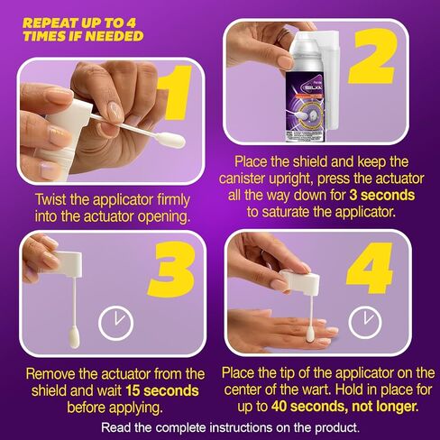Silka Pointts Wart Remover Freeze Off, At-Home Cryotherapy Freezer for Common and Plantar Warts on Hands and Feet, Designed for Safe and Easy Wart Removal with 12 Precision Applicators in Saudi Arabia