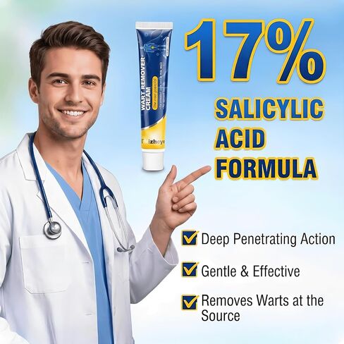 wart Remover Freeze Off,with Salicylic Acid 17% - Fast-Acting Gel for Common & Plantar Warts on Hands and Feet, Maximum Strength - 20G/0.7OZ in Saudi Arabia