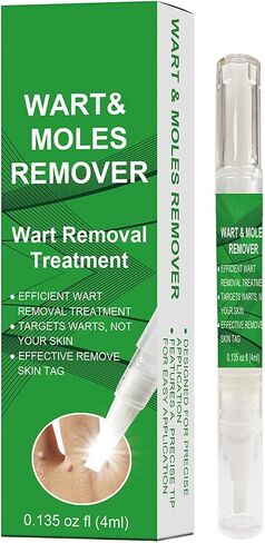 Fast Acting Skin Tag Remover for Face & Body I Salicylic Acid Wart Remover Pen with Brush I Gentle Formula, Travel Size (0.135FL.OZ) in Saudi Arabia