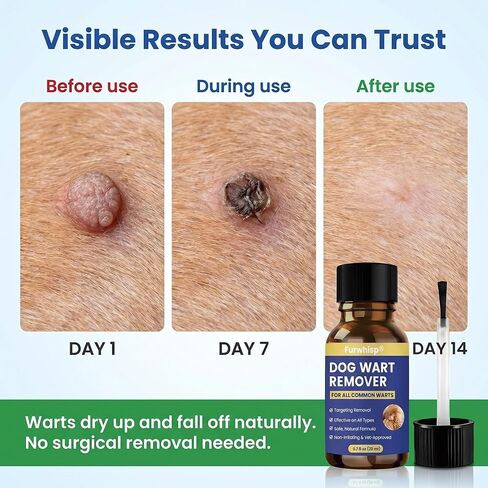 Upgraded Dog Wart & Skin Tag Remover with Built-in Brush – Fast Acting Natural Formula for Gentle Removal of Warts and Skin Tags on Dogs – Safe for All Dogs (20ML) in Saudi Arabia