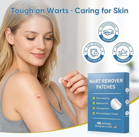Wart Remover Patches with 40% Max Strength Salicylic Acid, Hydrocolloid Adhesive Patches for Common & Plantar Warts, Skin Bump Care – Waterproof for Feet & Fingers,144 Patches in Saudi Arabia