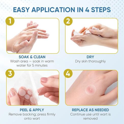 Wart Remover Patches with 40% Max Strength Salicylic Acid, Hydrocolloid Adhesive Patches for Common & Plantar Warts, Skin Bump Care – Waterproof for Feet & Fingers,144 Patches in Saudi Arabia